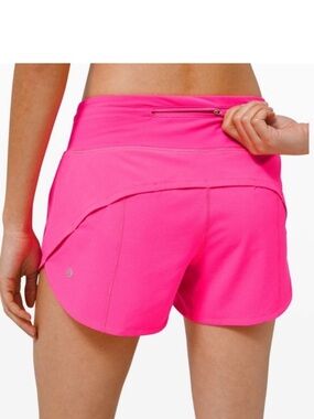 Lululemon Speed Up shorts 4” MR Highlight Pink size 2 tall MINT CONDITION